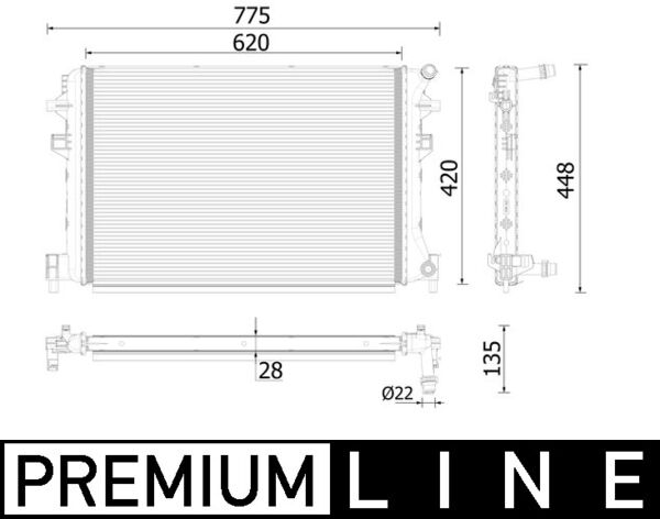 Mahle Original Interkoeler CR 959 000P