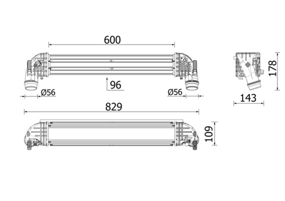 Mahle Original Interkoeler CI 624 000P