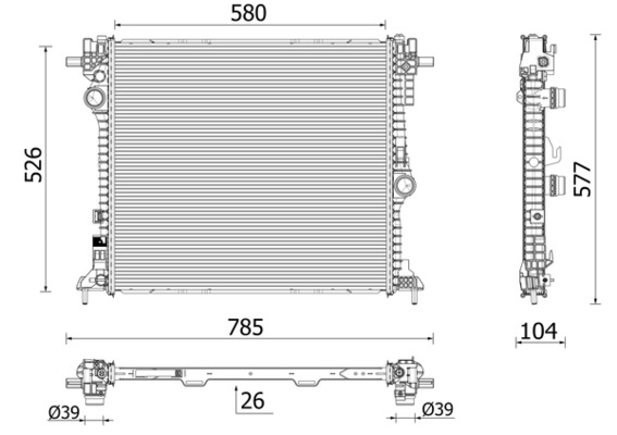 Mahle Original Radiateur CR 2599 000P