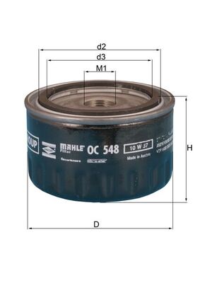 Mahle Original Oliefilter OC 548