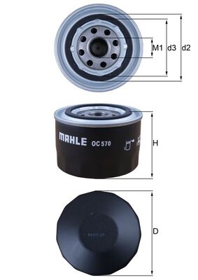 Mahle Original Oliefilter OC 570