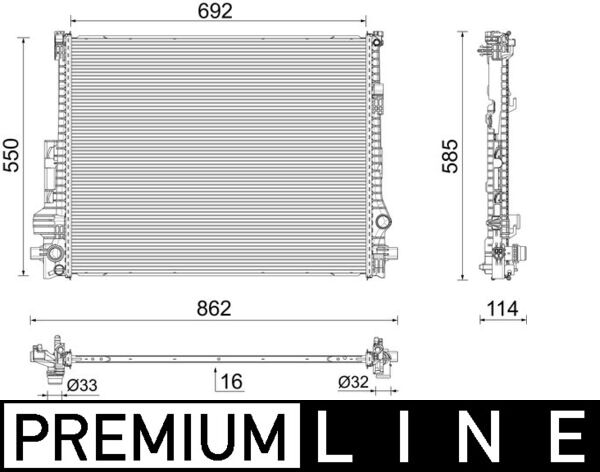 Mahle Original Radiateur CR 2607 000P