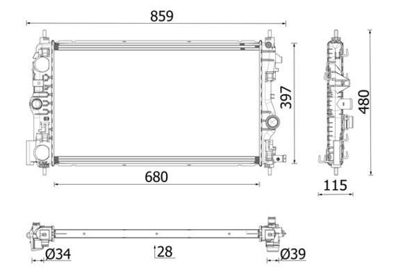 Mahle Original Radiateur CR 2633 000P