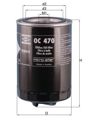 Mahle Original Oliefilter OC 470