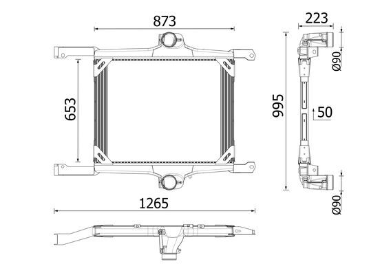Mahle Original Intercooler, inlaatluchtkoeler CI 725 000P