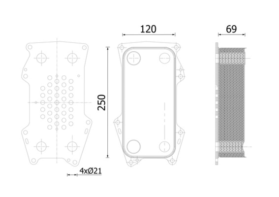 Mahle Original Oliekoeler motorolie CLC 316 000S