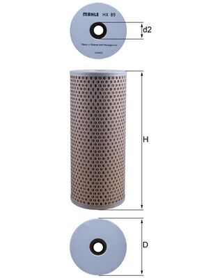 Mahle Original Hydrauliekfilter HX 89