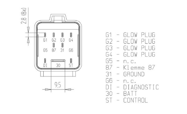 Mahle Original Regeleenheid, gloeitijd MHG 78