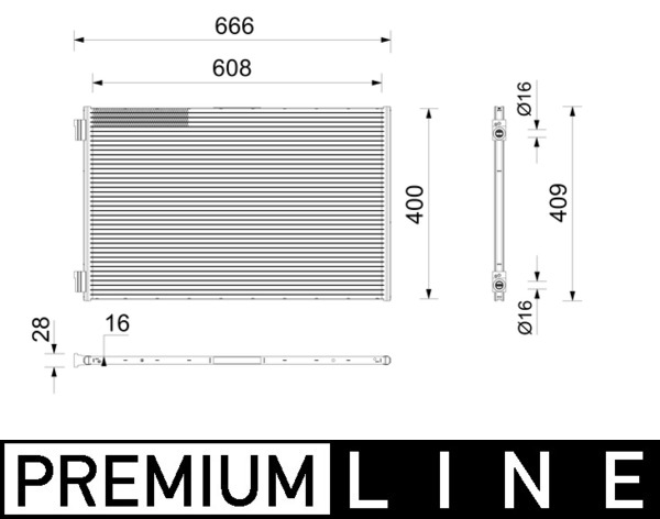 Mahle Original Condensor, airconditioning AC 1191 000P