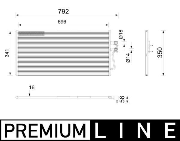 Mahle Original Condensor, airconditioning AC 1202 000P