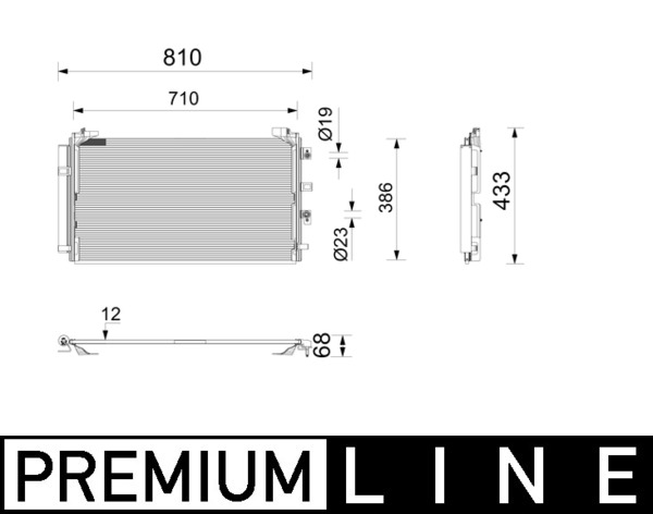 Mahle Original Condensor, airconditioning AC 1210 000P