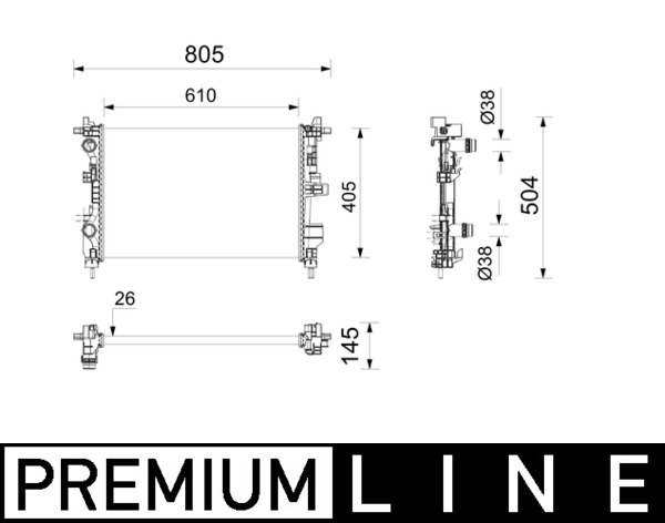 Mahle Original Radiateur CR 2797 000P