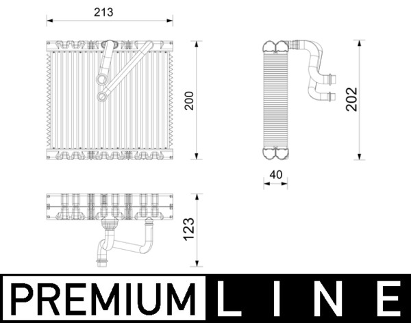 Mahle Original Verdamper, airconditioning AE 270 000P