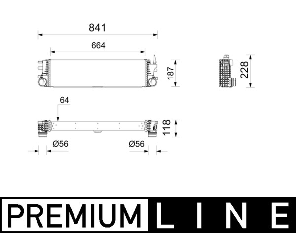 Mahle Original Intercooler, inlaatluchtkoeler CI 742 000P