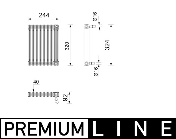 Mahle Original Oliekoeler, motorolie CLC 439 000P
