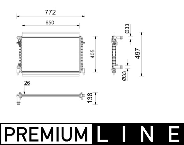 Mahle Original Radiateur CR 2801 000P