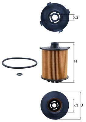 Mahle Original Oliefilter OX 1357D