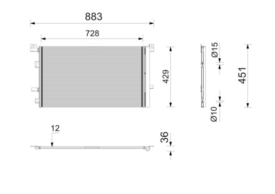 Mahle Original Condensor, airconditioning AC 1216 000P