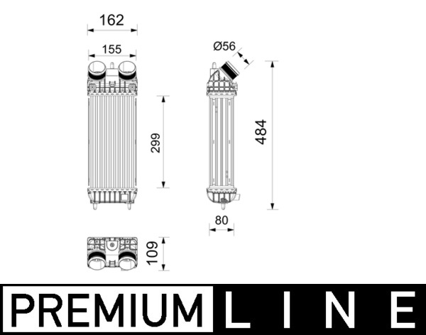 Mahle Original Intercooler, inlaatluchtkoeler CI 744 000P