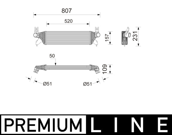 Mahle Original Intercooler, inlaatluchtkoeler CI 748 000P