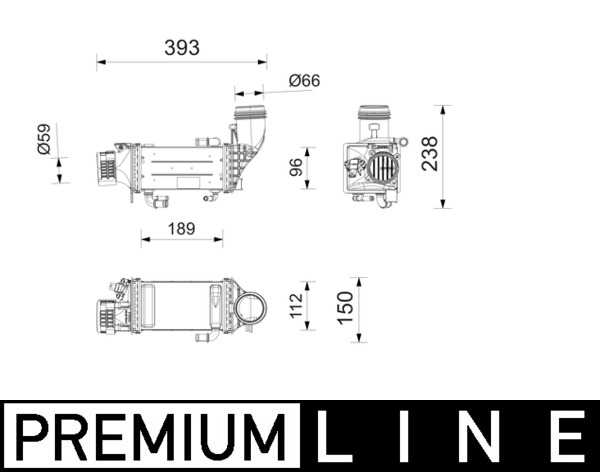 Mahle Original Intercooler, inlaatluchtkoeler CI 752 000P