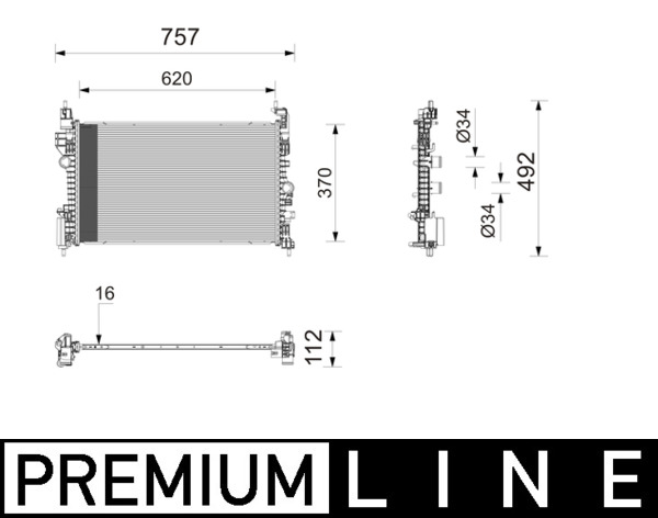 Mahle Original Radiateur CR 2828 000P