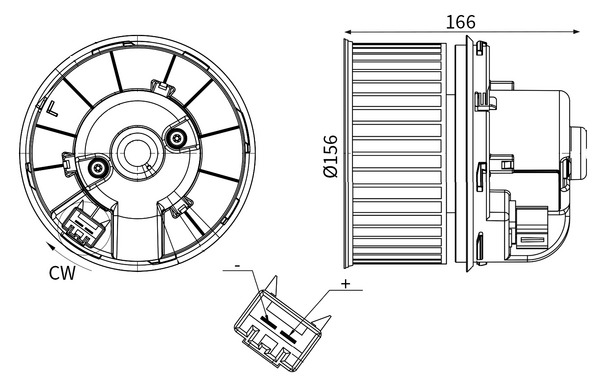 Mahle Original Interieurventilatie AB 245 000S