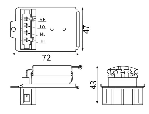 Mahle Original Weerstand, interieurventilator ABR 184 000S