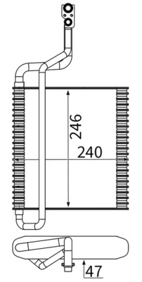 Mahle Original Verdamper, airconditioning AE 264 000S