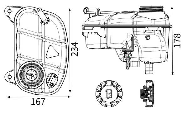 Mahle Original Expansietank, koelvloeistof CRT 298 000S