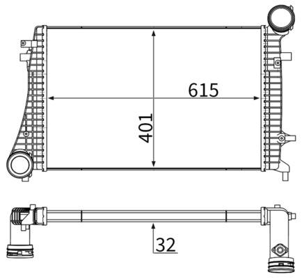 Mahle Original Interkoeler CI 166 000S