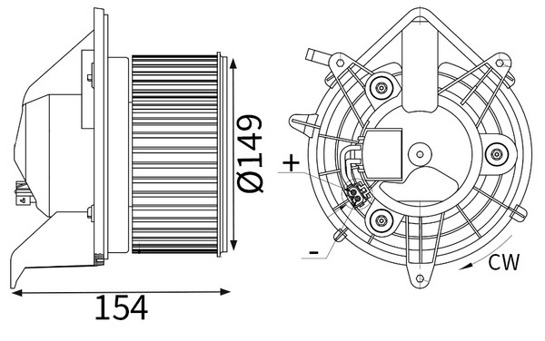 Mahle Original Interieurventilatie AB 438 000S