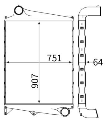 Mahle Original Intercooler, inlaatluchtkoeler CI 128 000S