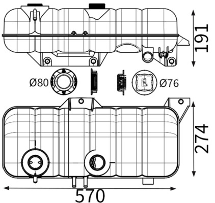 Mahle Original Expansietank, koelvloeistof CRT 273 001S