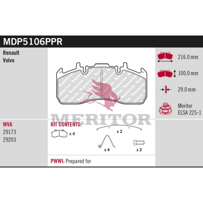 Meritor Remblokset MDP5106PPR
