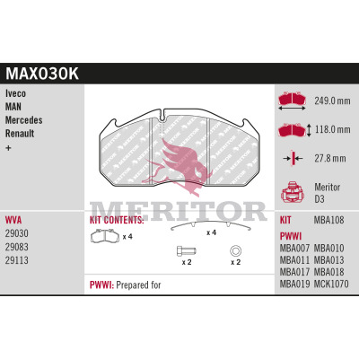 Meritor Remblokset MAX030K