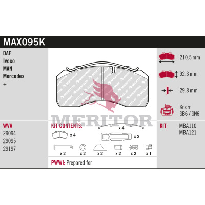Meritor Remblokset MAX095K