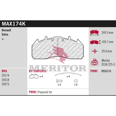 Meritor Remblokset MAX174K