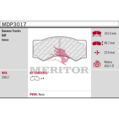 Meritor Remblokset MDP3017