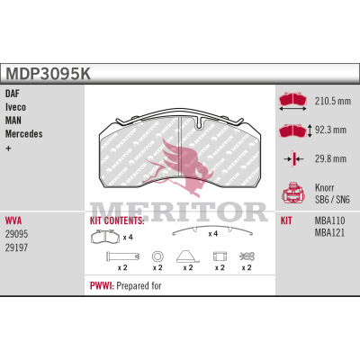 Meritor Remblokset MDP3095K