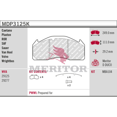 Meritor Remblokset MDP3125K