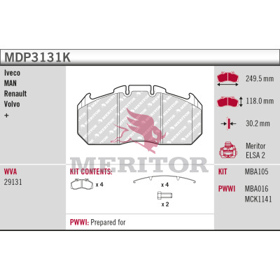 Meritor Remblokset MDP3131K