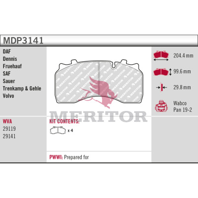 Meritor Remblokset MDP3141