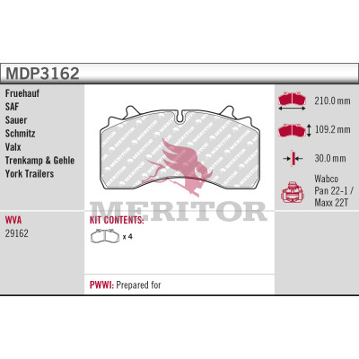 Meritor Remblokset MDP3162