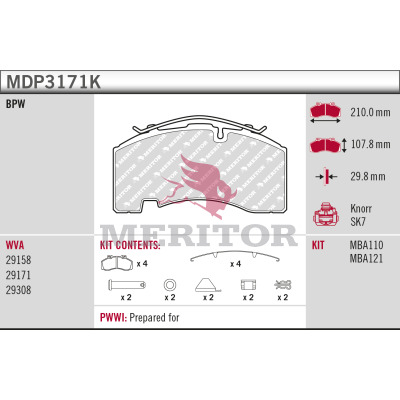 Meritor Remblokset MDP3171K