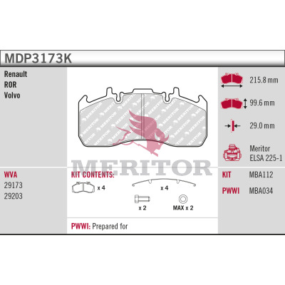 Meritor Remblokset MDP3173K