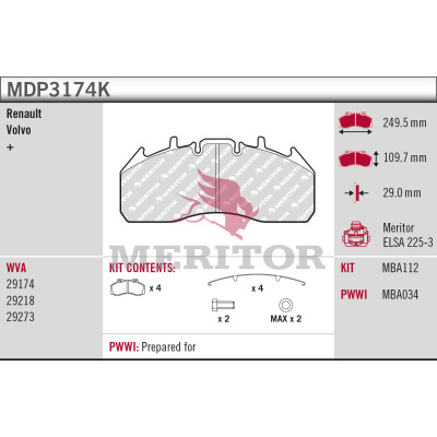 Meritor Remblokset MDP3174K