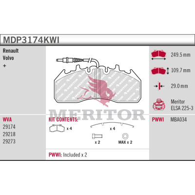 Meritor Remblokset MDP3174KWI