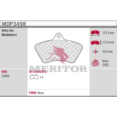 Meritor Remblokset MDP3498