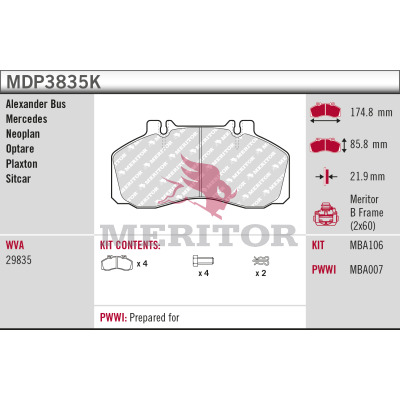Meritor Remblokset MDP3835K